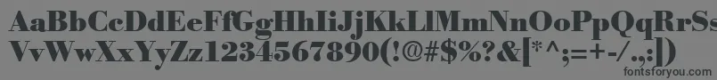 フォントPosterRegular – 黒い文字の灰色の背景
