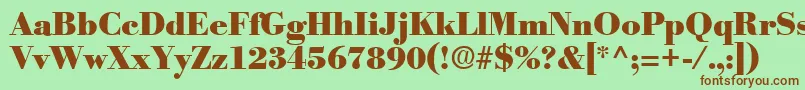 PosterRegular Font – Brown Fonts on Green Background