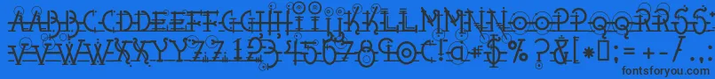 Snippletweak Font – Black Fonts on Blue Background