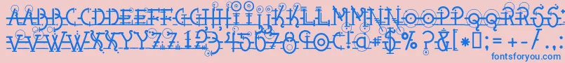 Snippletweak Font – Blue Fonts on Pink Background