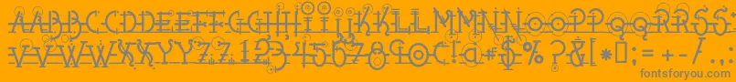 Snippletweak Font – Gray Fonts on Orange Background