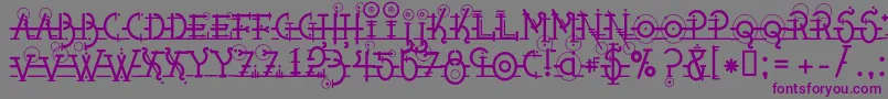 Snippletweak-Schriftart – Violette Schriften auf grauem Hintergrund