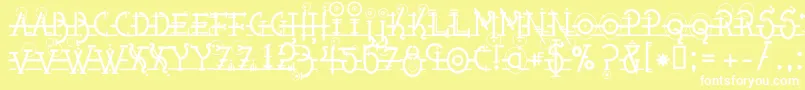 Snippletweak Font – White Fonts on Yellow Background