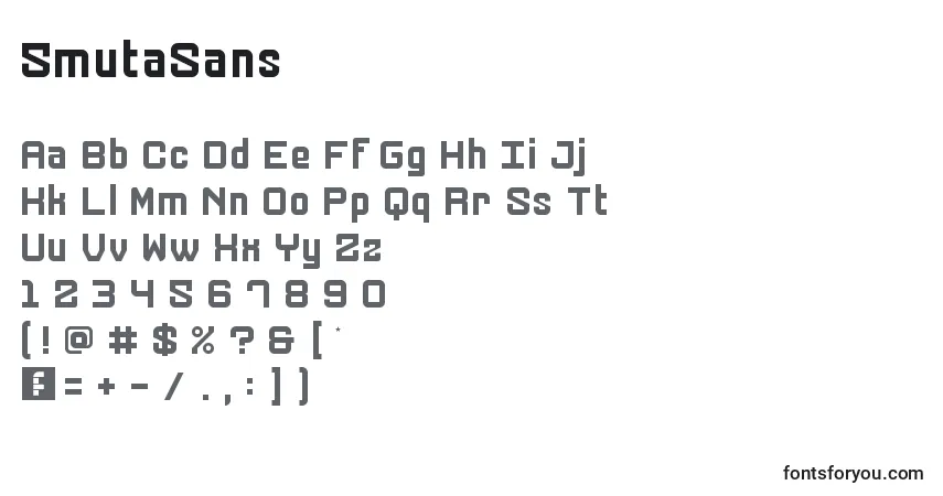 Шрифт 5mutaSans – алфавит, цифры, специальные символы