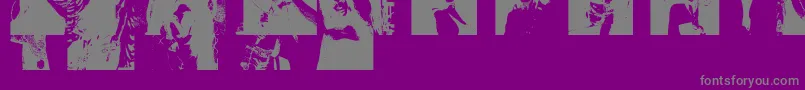 Amybats1-Schriftart – Graue Schriften auf violettem Hintergrund