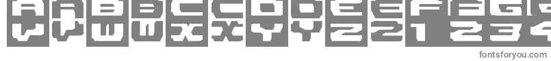 Ldr1-fontti – harmaat kirjasimet valkoisella taustalla