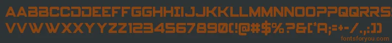 Spyagencyv3cond Font – Brown Fonts on Black Background