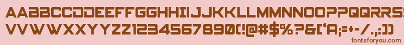 Spyagencyv3cond Font – Brown Fonts on Pink Background