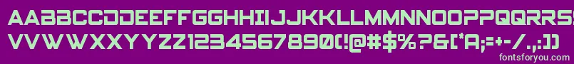 Spyagencyv3cond Font – Green Fonts on Purple Background