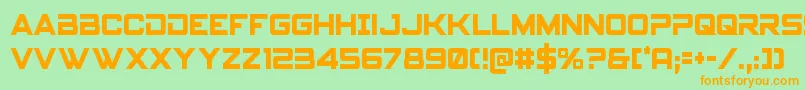 Шрифт Spyagencyv3cond – оранжевые шрифты на зелёном фоне