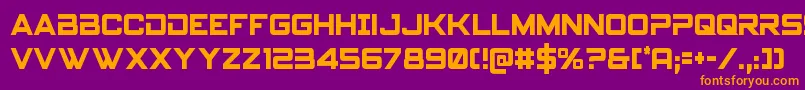 Spyagencyv3cond Font – Orange Fonts on Purple Background