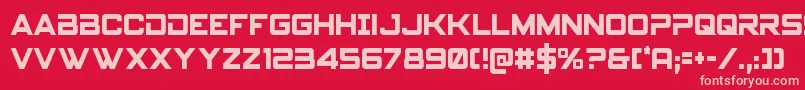 Шрифт Spyagencyv3cond – розовые шрифты на красном фоне