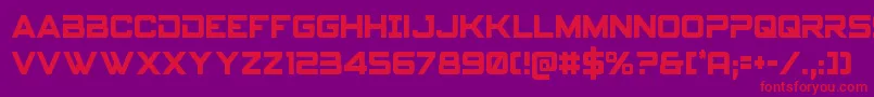 Spyagencyv3cond Font – Red Fonts on Purple Background