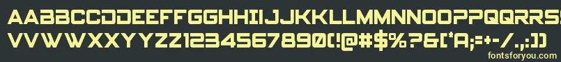 Spyagencyv3cond Font – Yellow Fonts on Black Background