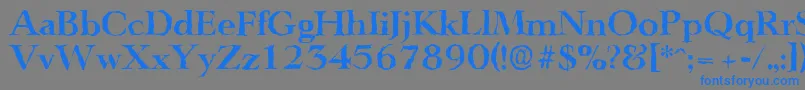 LingwoodrandomBold Font – Blue Fonts on Gray Background