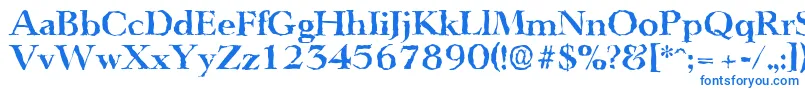 LingwoodrandomBold Font – Blue Fonts on White Background
