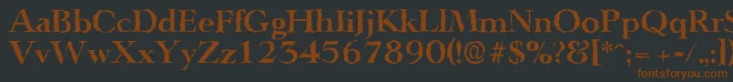 LingwoodrandomBold Font – Brown Fonts on Black Background