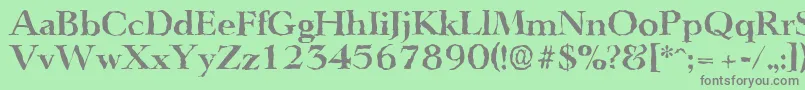 フォントLingwoodrandomBold – 緑の背景に灰色の文字