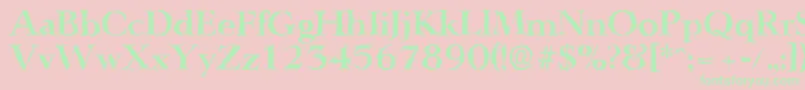 フォントLingwoodrandomBold – ピンクの背景に緑の文字