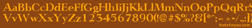LingwoodrandomBold Font – Orange Fonts on Brown Background
