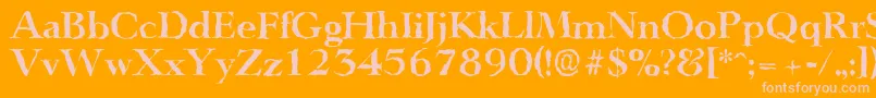LingwoodrandomBold Font – Pink Fonts on Orange Background