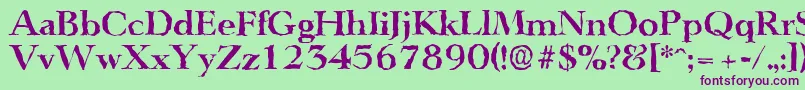 Шрифт LingwoodrandomBold – фиолетовые шрифты на зелёном фоне