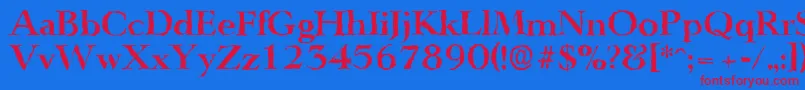 LingwoodrandomBold Font – Red Fonts on Blue Background