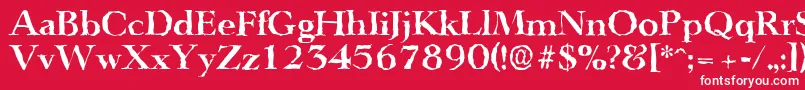 フォントLingwoodrandomBold – 赤い背景に白い文字