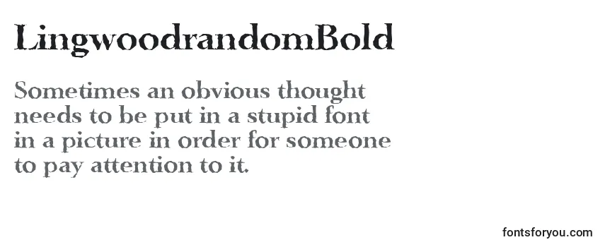 LingwoodrandomBold Font