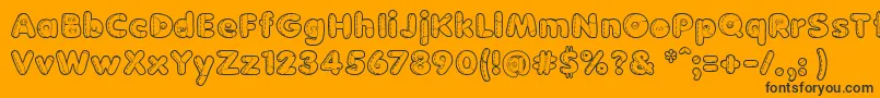 BonecaDePanoo Font – Black Fonts on Orange Background