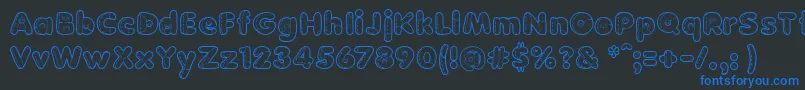 BonecaDePanoo Font – Blue Fonts on Black Background
