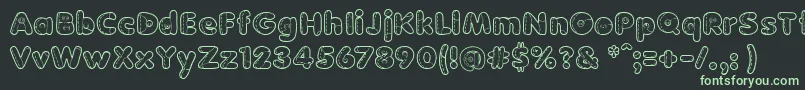 BonecaDePanoo Font – Green Fonts on Black Background