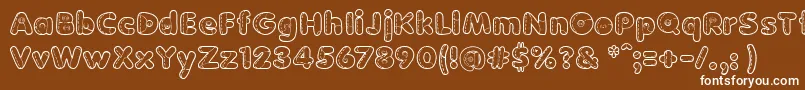 BonecaDePanoo Font – White Fonts on Brown Background