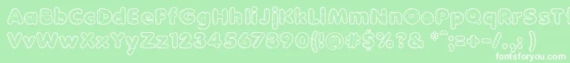 BonecaDePanoo Font – White Fonts on Green Background