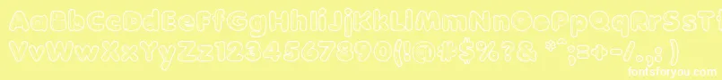 BonecaDePanoo Font – White Fonts on Yellow Background