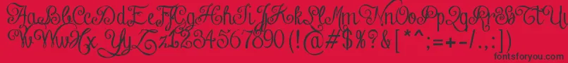 ChalkHandLettering Font – Black Fonts on Red Background