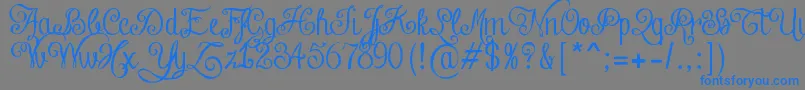 ChalkHandLettering Font – Blue Fonts on Gray Background