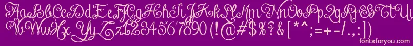 ChalkHandLettering Font – Pink Fonts on Purple Background