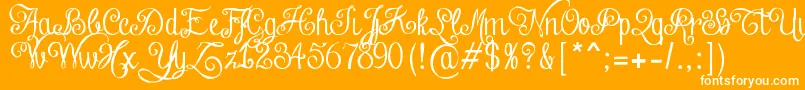 ChalkHandLettering Font – White Fonts on Orange Background