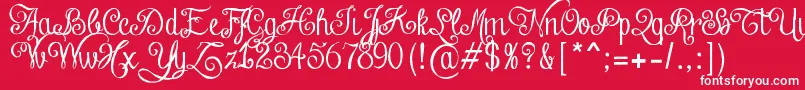 ChalkHandLettering Font – White Fonts on Red Background