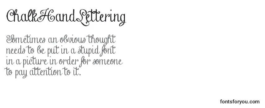 Review of the ChalkHandLettering Font