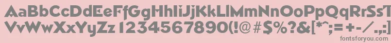 NapoliserialHeavyRegular Font – Gray Fonts on Pink Background