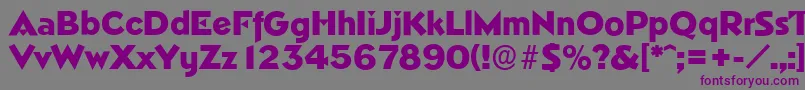 NapoliserialHeavyRegular Font – Purple Fonts on Gray Background