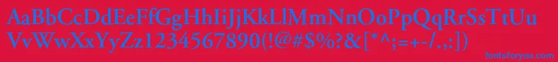 ApcgaramondcBold Font – Blue Fonts on Red Background