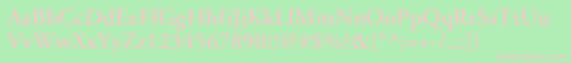 ApcgaramondcBold Font – Pink Fonts on Green Background