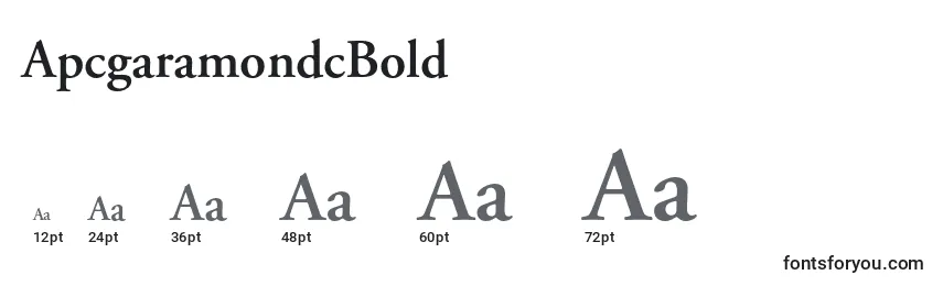 ApcgaramondcBold Font Sizes