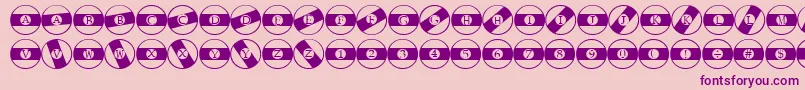 QueueRegular Font – Purple Fonts on Pink Background