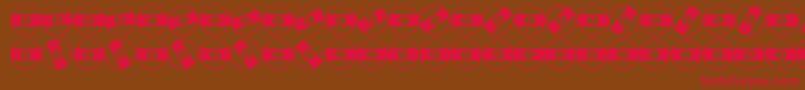 QueueRegular Font – Red Fonts on Brown Background