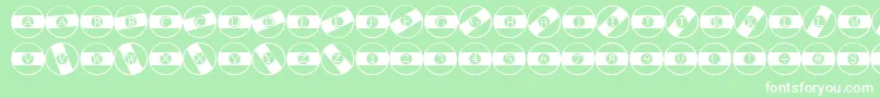 QueueRegular Font – White Fonts on Green Background