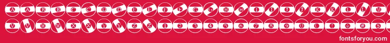 QueueRegular Font – White Fonts on Red Background